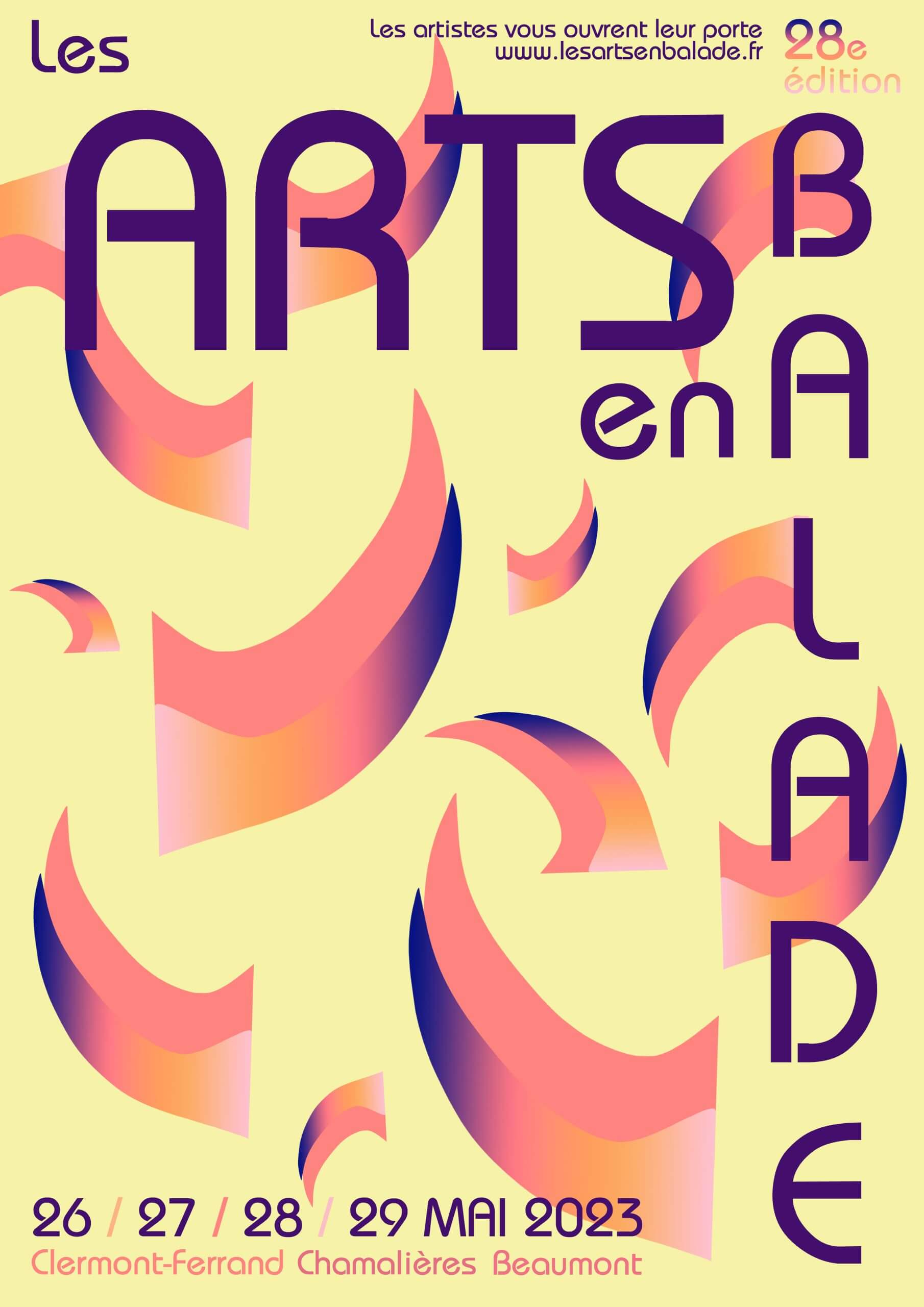 Affiche des Arts en Balade 2023 à Clermont-Ferrand